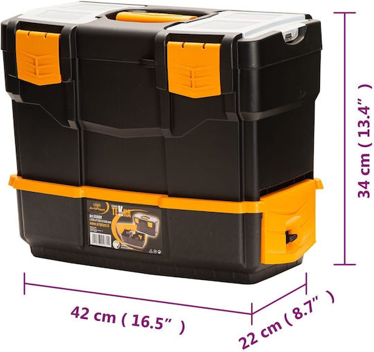 vidaXL Εργαλειοθήκη Χειρός Πλαστική Π42xB22xΥ34cm