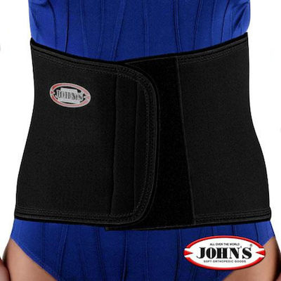 Johns 120100 Ζώνη Μέσης Neoprene Ύψους 24cm σε Μαύρο χρώμα