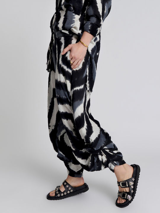 Hand Pai Women's Fabric Trousers Black