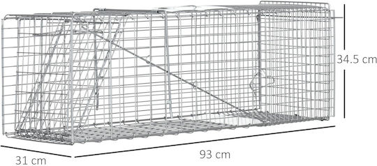 Outsunny Клетка από Μέταλλο 93x31x34.5см AB0-018V02SR 1бр