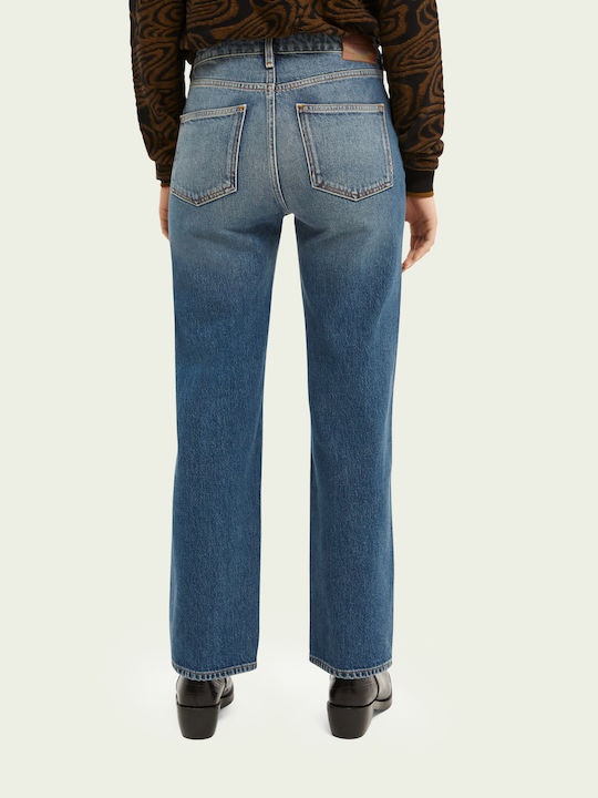 Scotch & Soda High Waist Women's Jean Trousers in Straight Line