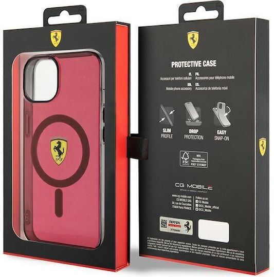 Ferrari Back Cover Silicon Roșu (iPhone 14)