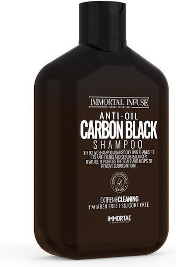 Immortal Infuse Carbon Black Shampoos Shine for Oily Hair 500ml