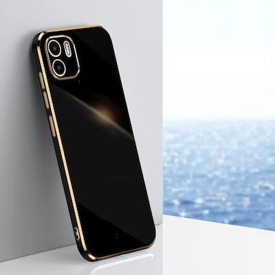 Bodycell Gold Plated Coperta din spate Silicon Negru (Galaxy A31) BG-00058