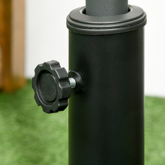 Outsunny Umbrella Stand made of Metal in Black Color 51x51x32cm