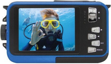 EasyPix W3027 Kompakte Kamera 5MP mit Bildschirmgröße 2.4" und Videoauflösung 1920 x 1080 Pixel Blau