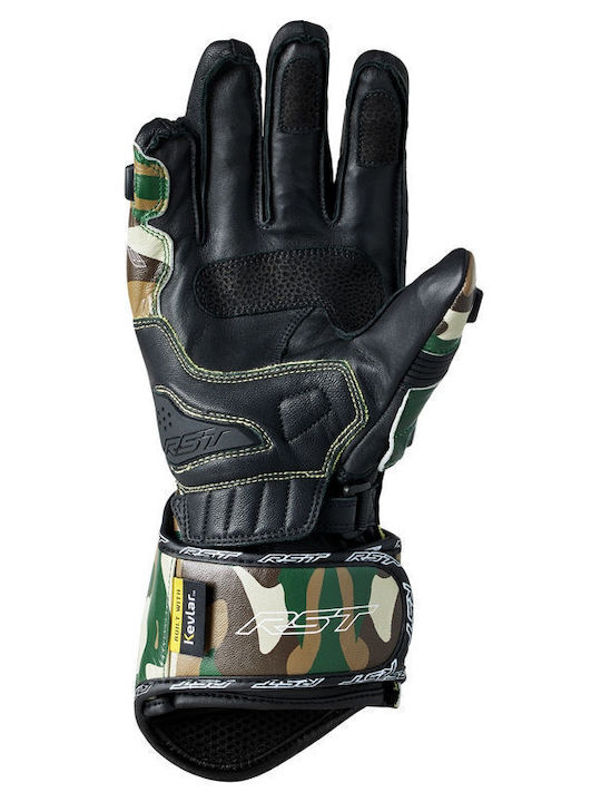 RST Tractech Evo 4 CAMO ΧΑΚΙ Ανδρικά Γάντια Μηχανής Δερμάτινα