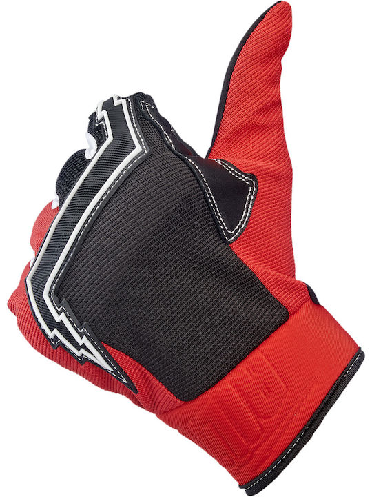 Biltwell Baja Sommer Herren Motocross-Handschuhe Red/Black