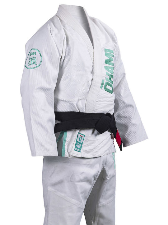 okami Aniversary BJJ Gi- white/green Limited