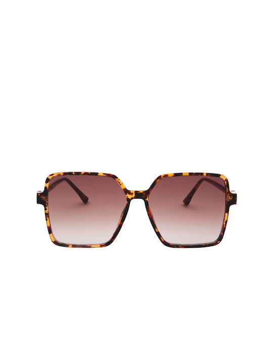 Maestri Italiani 200-2212 Women's Sunglasses with Multicolour Tartaruga Frame and Burgundy Gradient Lenses