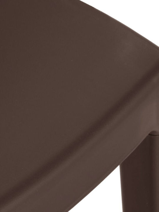 Scaun de exterior Polipropilenă Maro 2buc 50x51x82cm