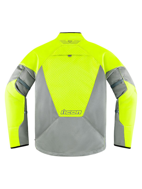 Icon Mesh AF Herren Motorradjacke 4 Jahreszeiten Hiviz