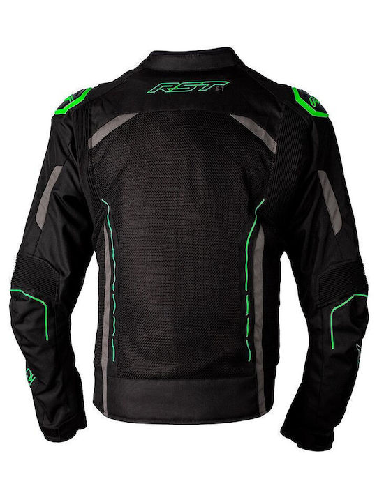 RST Textile S1 Mesh Winter Men's Riding Jacket Black Green