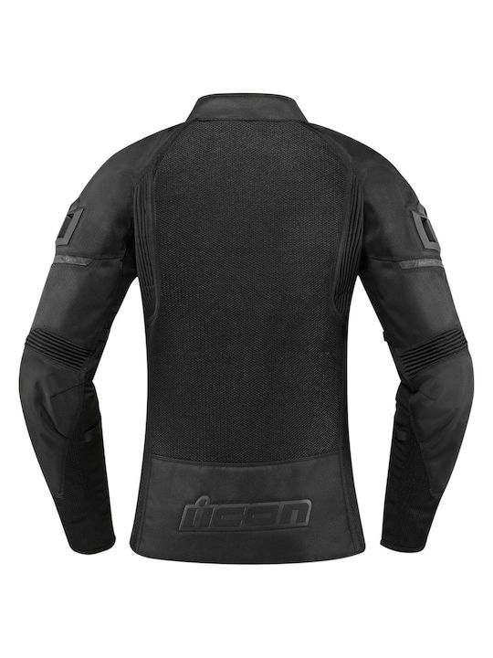 Icon Contra2 Sommer Damen Motorradjacke Schwarz