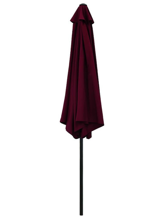 Umbrelă Rotundă Metalică Burgundy Φ3xÎnălțime2.22m