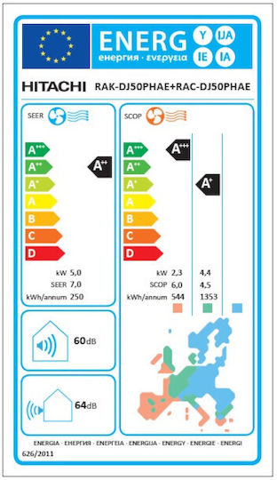 Hitachi Air Home 400 Κλιματιστικό Inverter 18000 BTU A++/A+ με WiFi
