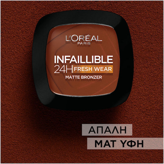 L'Oreal Paris Infallible 24H Fresh Wear Matte Bronzer Bronzing Powder 350 Medium 9gr
