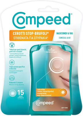 Compeed Cerotti Stop Brufoli Pimple Patches Μάσκα Προσώπου για Καθαρισμό 15τμχ