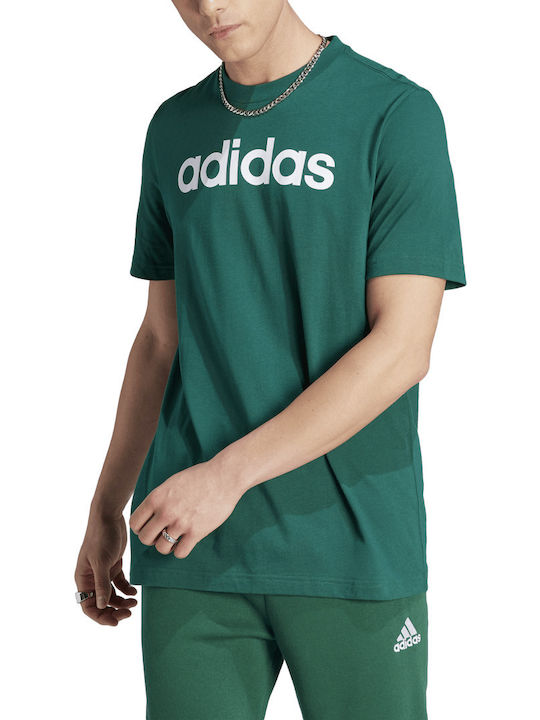 Adidas Sportswear Essentials Single Men's Athletic Short Sleeve Blouse Polo Green