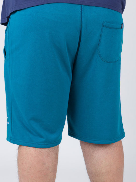 Double Men's Athletic Shorts Blue