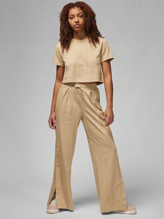 Women's Crop T-shirt Beige