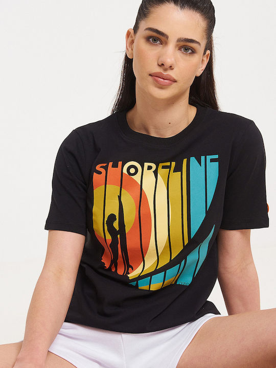 Mei Γυναικείο T-shirt Μαύρο