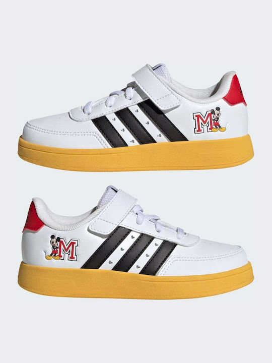 Breaknet x Disney Mickey Mouse Kids Sneakers with Scratch Cloud White / Core Black / Bold Gold