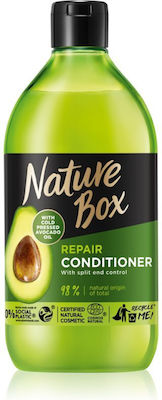 Nature Box Avocado Oil Conditioner Αναδόμησης/θρέψης 385ml