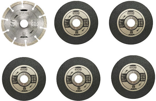 Ryobi RAK6AGD125 Cutting Disc Construction Materials Hole Diameter 125mm 6pcs