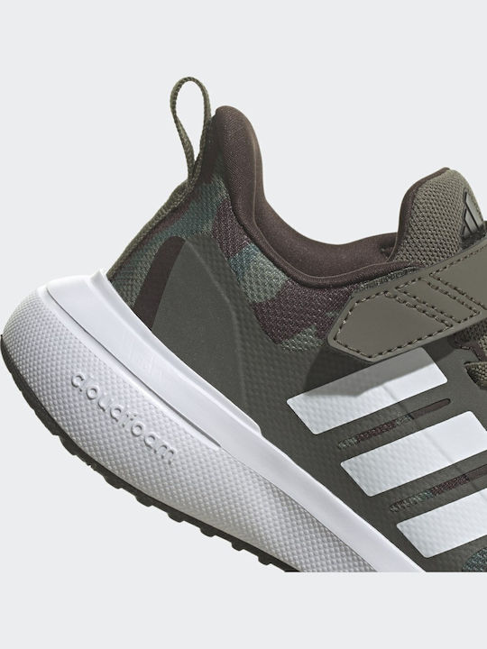 Fortarun FortaRun 2.0 EL K Kids Sports Shoes Running with Hoop & Loop Closure Olive Strata / Cloud White / Dark Brown