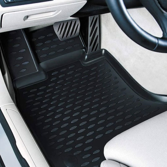 Novline Set of Front and Rear Mats 4pcs Tray Type for Mercedes-Benz EQC 2019+ Black