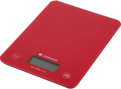 Zassenhaus Balance Ψηφιακή Ζυγαριά Κουζίνας 5kg Cool Red