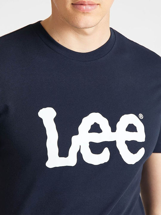 Wobbly Logo T-shirt Navy Μπλε