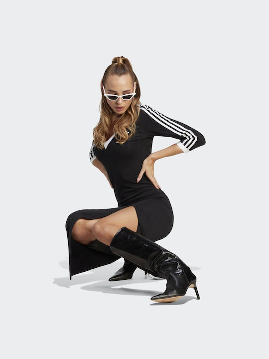 Adidas Adicolor Classics Midi Φόρεμα Μαύρο