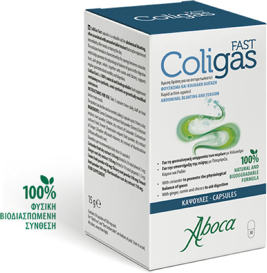 Aboca Fast Coligas 500mg Special Food Supplement 30 caps Fennel