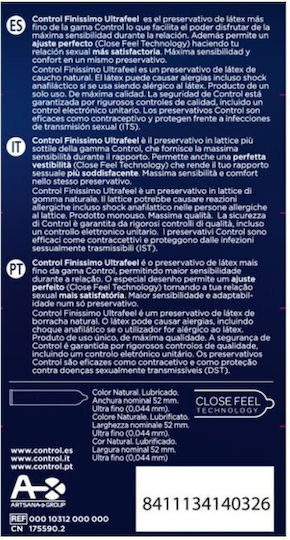 Control Feel Make Feel Προφυλακτικά Finissimo UltraFeel 10τμχ 52mm Natural