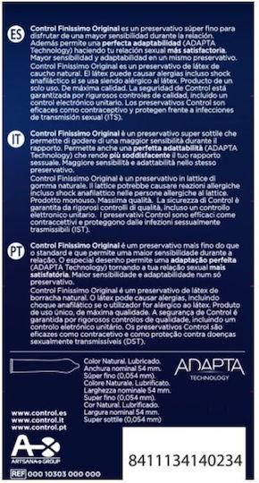 Control Feel Make Feel Προφυλακτικά Finissimo Original 6τμχ 54mm Natural