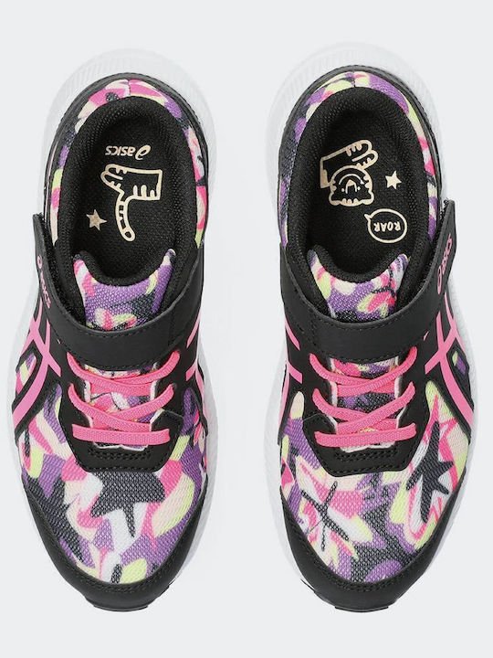 Contend 8 Ps Kids Sports Shoes Running with Hoop & Loop Closure Black / Hot Pink