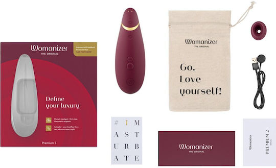 Womanizer Premium 2 Аспиратор Вагина с вибрация Bordeaux 1бр