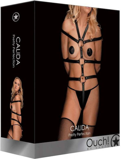 Shots Ouch Calida Pretty Perfection Harness Μαύρο