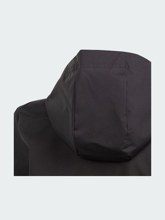 Geci Pentru Copii Sport Scurt Impermeabil Cu Glugă Negru Entrada 22 All-Weather