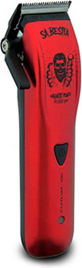 Lim Hair Cutlim 10K Sa Bestia Επαγγελματική Επαναφορτιζόμενη Κουρευτική Μηχανή Κόκκινη 210501