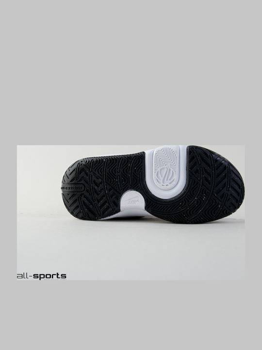 Hustle D 11 Kids Sports Shoes Basketball with Hoop & Loop Closure Black / White