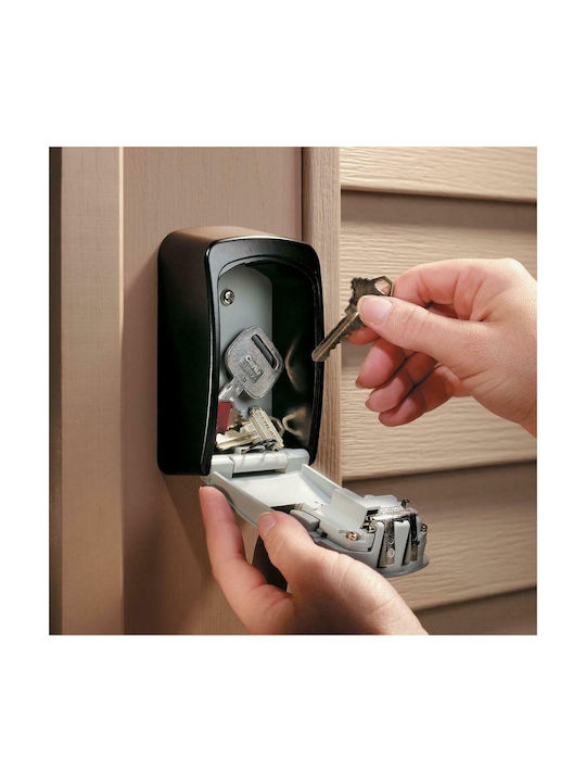 Wall-Mounted Combination Key Holder Metallic with Combination Dial 10.6x5.3x14.6cm