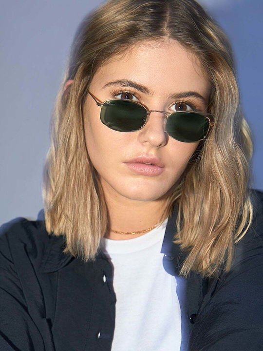 Meller Suku Unisex Γυαλιά Ηλίου με Χρυσό Μεταλλικό Σκελετό και Πράσινο Polarized Φακό S-GOLDOLI