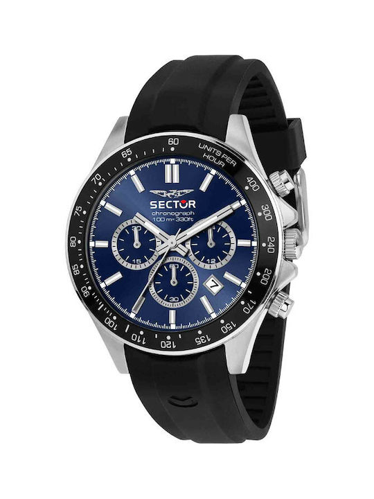 Sector Watch Chronograph Battery with Silver Metal Bracelet