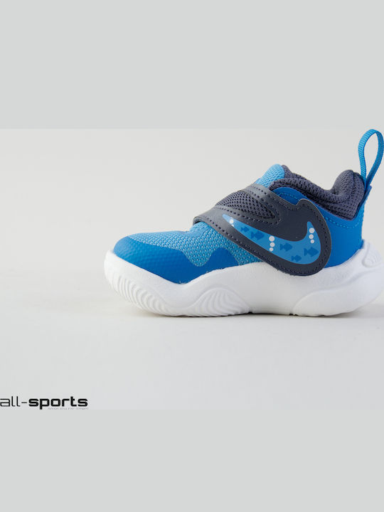 Hustle D 11 Kids Sports Basketball Shoes with Hoop & Loop Closure Blue
