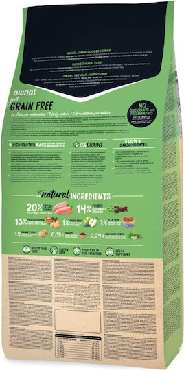 Ownat Just Grain Free Light 14кг Суха Храна за Кучета Диетичен, без Зърнени храни с Пилешко