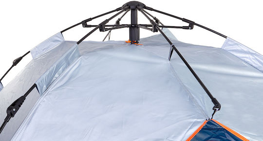 New Camp Auto Αυτόματη Καλοκαιρινή Σκηνή Camping Igloo Γκρι για 3 Άτομα 200x200x130εκ.