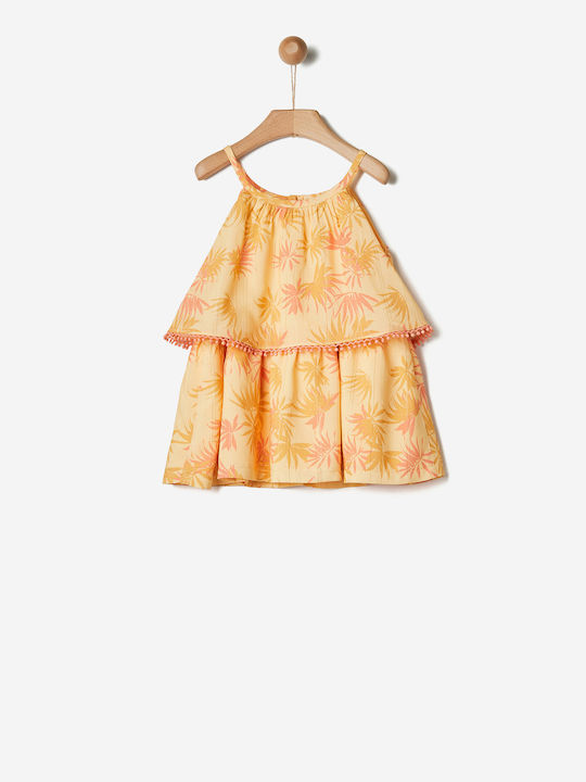 Yell Oh! Kids Dress Floral Sleeveless Yellow